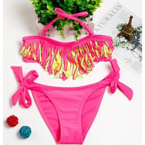 2020 new AliExpress girls swimsuit bikini swimsuit children split swimsuit XYY-92