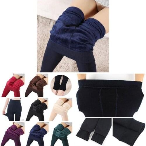 Newly Women Heat Fleece Winter Stretchy Leggings Warm Fleece Lined Slim Thermal Pants