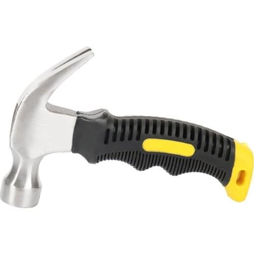 Portable Mini Claw Hammer Shockproof Multi-Function Wood Working Anti-Skid Escape Hammer Install Extract Nail