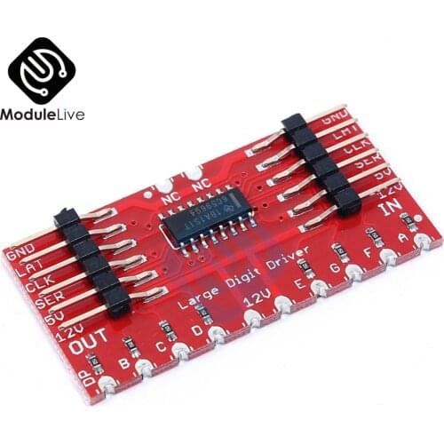 DC 5V TPIC6C596 Large Digit Driver Drive 6.5" 7-Segment LED Display Module for Andrino Diy Kit Electronic PCB Board Module New