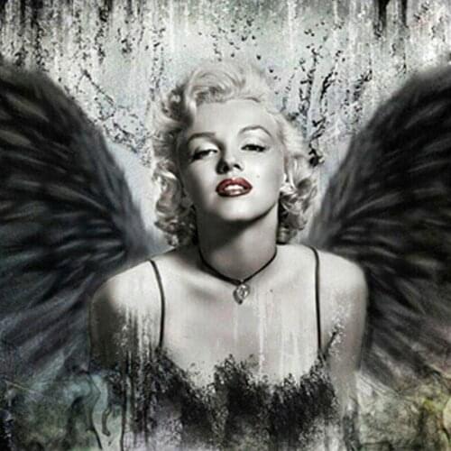 Sale 5D Round diamond painting Angel Marilyn Monroe diy diamond painting embroidery cross stitch Home Decor diamond mosaic