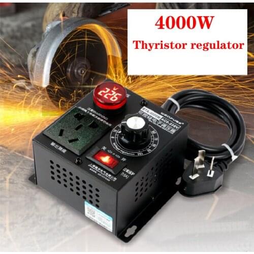 220V 4000W Variable Voltage Controller For Fan Speed Motor Control Dimmer Speed Temperature Voltage Adjustment