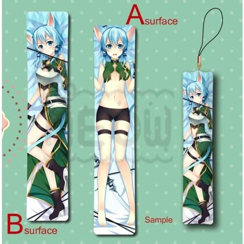 SAO GGO Sword Art Online Asada Shino Cute Anime Mini Dakimakura Keychain Pillow Hanging Ornament Phone Strap