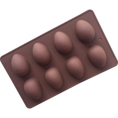 Silicone Chocolate Mold 8 Eggs Shaped Easter Eggs Baking Mold Kitchen Ice Tray DIY Easter Soap Mold Baking Tools