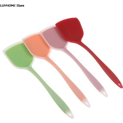 Silicone Spatula Beef Meat Egg Kitchen Scraper Wide Pizza Shovel Non-stick Turners Food Lifters Home Cooking Utensils 4 Colors