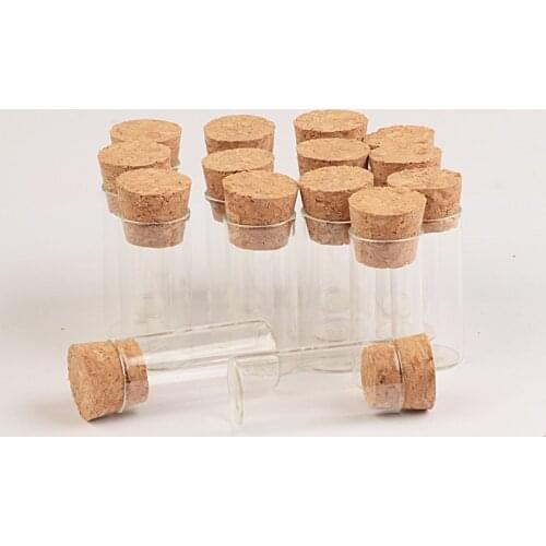 Mini Glass Jars with Corks 3ml 6ml wide-mouth Bottles Jar Storage Bottles for Sand Liquid Food Bottles 100pcs Free Shipping