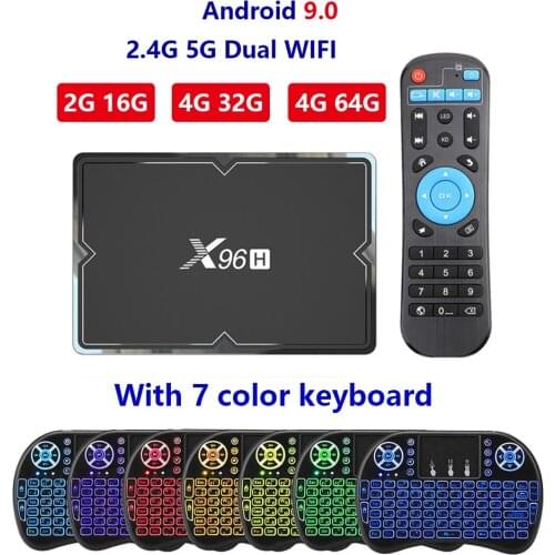 X96H Android TV BOX Android 9.0 Smart TV BOX 4GB 64G Quad Core Dual Wifi 4K Android TV Box Set Top Box Media Player