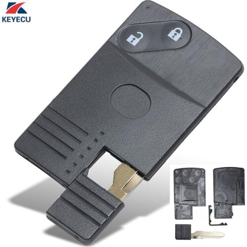KEYECU Replacement Remote Car Key Shell Case Fob 2 Button for Mazda 5 6 CX-7 CX-9 RX8 Miata MX5 (Shell Only)