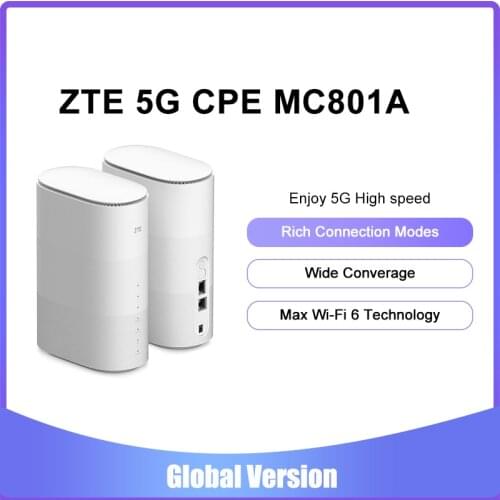 ZTE MC801A CPE 5G Router Wifi 6 SDX55 NSA+SA N78/79/41/1/28 802.11AX WiFi Modem Router 4g/5g WiFi router sim card