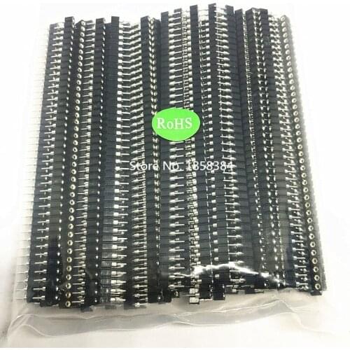 100PCS/LOT 2.54mm pitch single row mother round hole 1 * 40P Pin Block Female Header 1X40pin