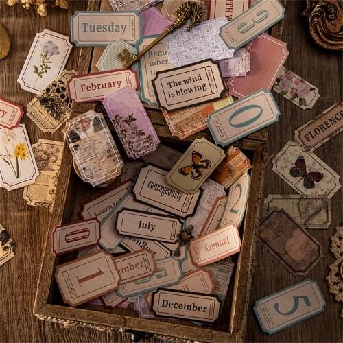 30pcs//lot Vintage Butterfly Letter Ticket Paper Sticker Decoration Stickers Diy Diary Scrapbooking Label Sticker