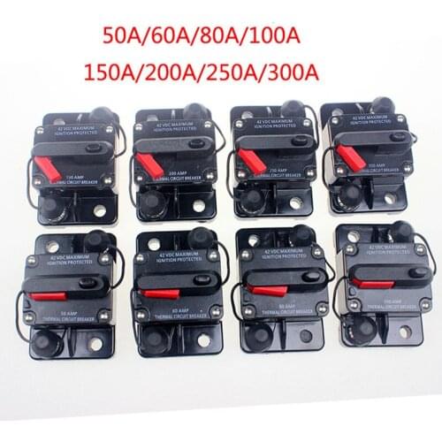 50-300A AMP Circuit Breaker Dual Battery IP67 Waterproof 12V 24V Fuse Manual Reset Car Circuit Breaker