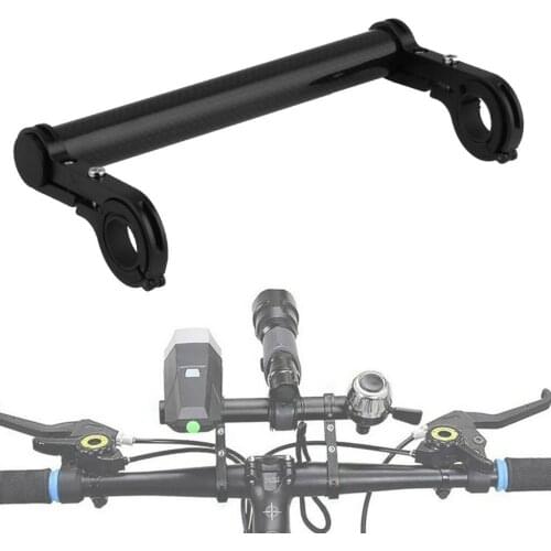 Aluminum Alloy Bike Bicycle Handlebar Extender Bracket Holder Super Long 20.2cm Lamp Mount Bracket Stand Space Saver