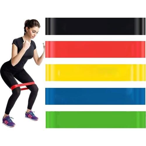 Five-color Fitness Resistance Band Pull Rope Yoga Rubber Band Elastic Band Pilates Fitness Equipment Home Resistance Band Set