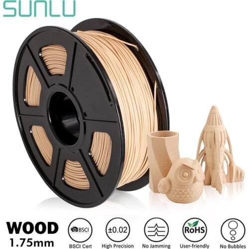 SUNLU WOOD PLA 3d Printer Filament 1kg 1.75mm Close Wood Effect 3D Printing Materials