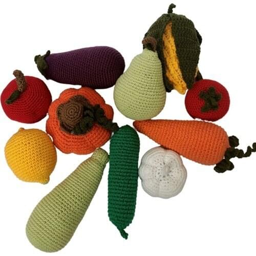 Fruit Vegetable Types Amigurimi Toy 11 Piece