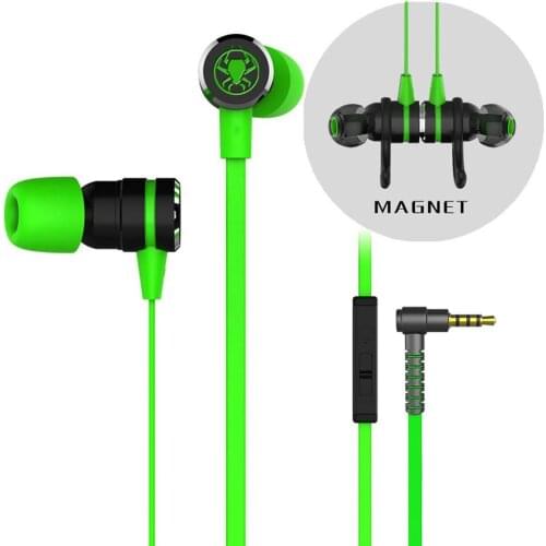 Gaming Earbuds G20 Hammering Bass In Ear Gaming Headphone Noise Isolating Magnet Earphones with Mic 3.5mm Jack for Smartphones