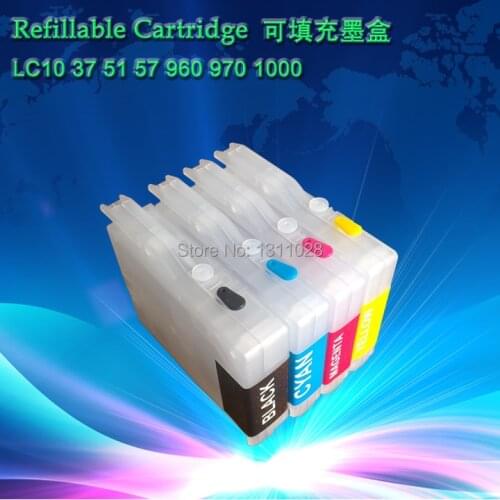 INK WAY EMPTY Refillable inkjet cartridge for LC10 LC37 LC51 LC57 LC960 LC970 LC1000 for DCP-130C 330C 540CN 50CW MFC-240CN