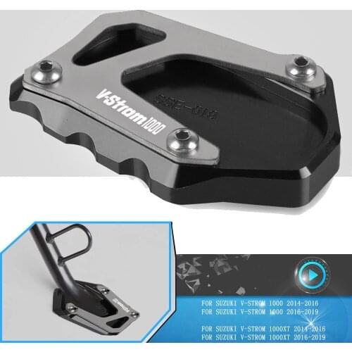 Kickstand Enlarge Support Plate For SUZUKI V-STROM 1000 vstrom1000xt 2014 2015 2016 2017 2018 2019 Foot Side Stand Extension Pad