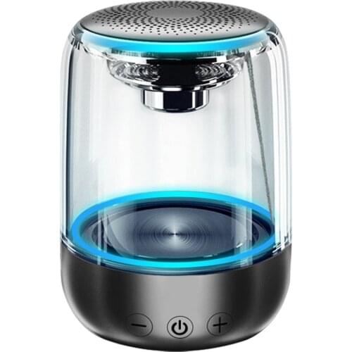 Mini LED Bluetooth Speakers Ultra-Portable Wireless Stereo Speaker with Enhanced Bass, Support TWS Pairing, TF Card, LED Light