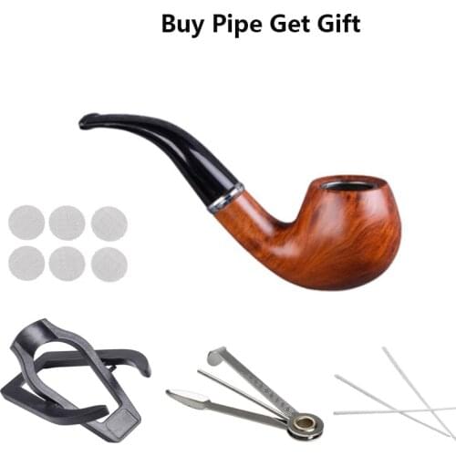 Fashion Pipes Chimney Filter Smoking Pipe Tobacco Pipe Classic Wooden Resin Smoking Pipe Smoke Accessories