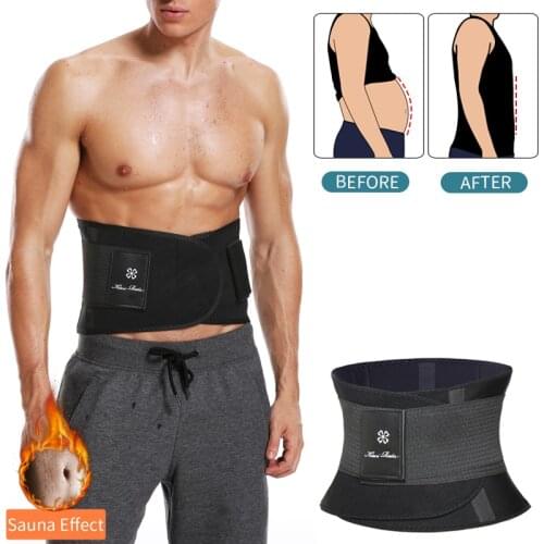 Mens Waist Trainer Belly Shapers Abdomen Slimming Body Shaper Weight Loss Shapewear Sweat Workout Fitness Trimmer Modeling Bel
