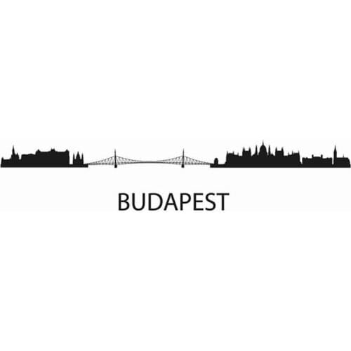 BUDAPEST City Decal Wall Sticker Vinyl Stickers Decor Mural Art Living Room Home Decoration Landmark Skyline Wall Decal