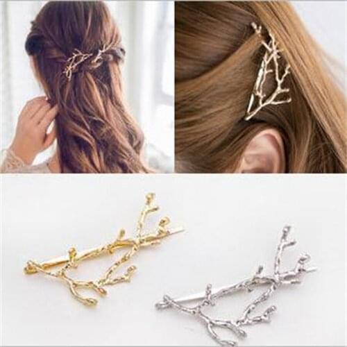 New Vintage Gold And Silver Colour Tree Branch Hairpin Girl Alloy Hairpin Fashion Hairpin Elegant Womens Hair Accessories