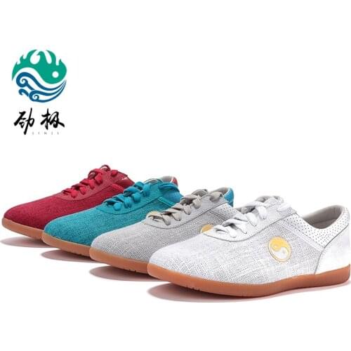 Cowhide Leather Tai Chi Shoes Martial Art Performance Breathable Shoes Taiji Boxing Practice Shoes Free Flexible