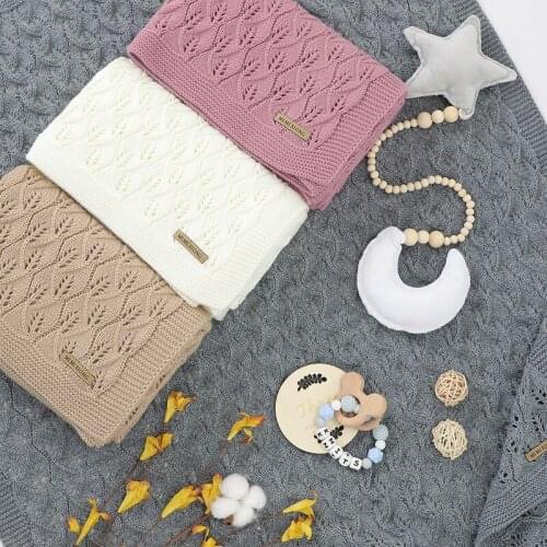 Baby Blanket Knitted Plaid Newborn Girl Stroller Wrap Swaddle Fashion Hollow Out Infant Boy Bedding Cradle Crib Super Soft Quilt