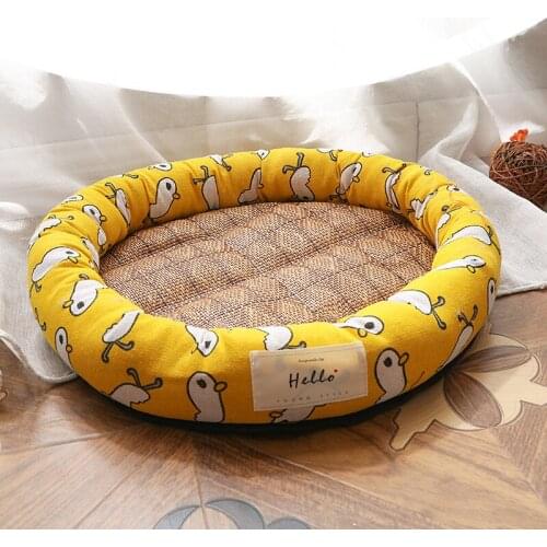 Pet Cushion Dog Bed Mats Summer Cooling Mat Color Round Beds For Cat Top Quality Small Medium Large Dogs Puppy Cat Sleeping Mat