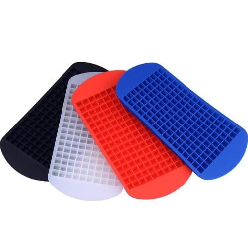 Food Grade 160 Cavity Silicone Bar Ice Cube Tray Mini Ice Mold Small Square Mold Ice Maker Kitchen Accessories Supplies Tools