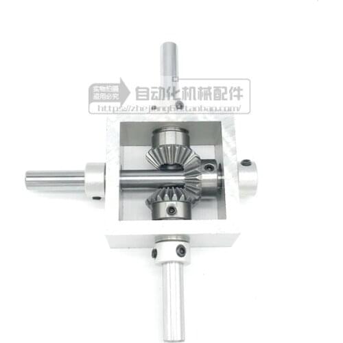 90 Degree Right Angle Drive Small Bevel Gear Corner Device 1:1 Gear Box