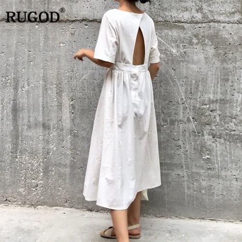 RUGOD Solid Summer Dresses