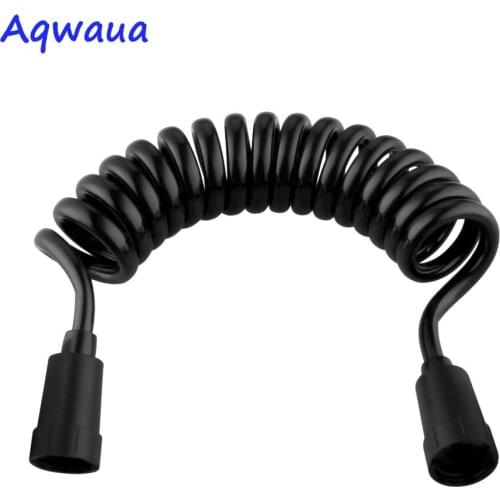 Aqwaua PVC Bidet Hose Black Flexible Shower Hose 2m Telephone Line Hose for Toilet Bidet Sprayer Accessories for Bathroom
