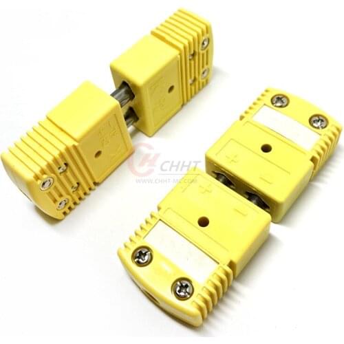 K-Type Yellow Standard Thermocouple Connector Male And Female Plug