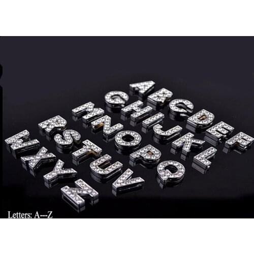 Pet Dog Collars Accessories For Dogs Cats 10MM Rhinestone Letters and Charms Puppy Cat Necklace Personalized DIY Name Dog Collar