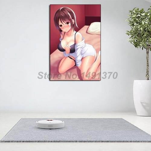 Adult Anime Painting The Swimsuit Has Not Been Cut Posters And Prints Decorative Wall Art Canvas Pictures For Living Room Home