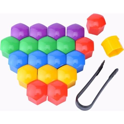 NS Modify 21 Mm Tire Repair 20Pcs Colorful Wheel Nut Bolt Protection Cover Cap Wheel Hub Nut