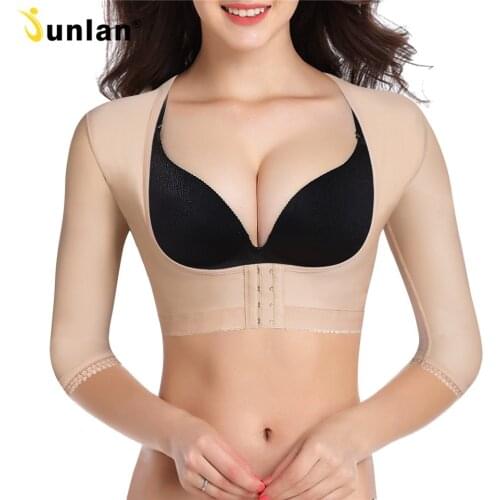 Junlan Women Arms Slimming Shaping Tops for Back Fat Reducing Hooks Body Control Shapers High Elastic Bust Lifter Shapewear