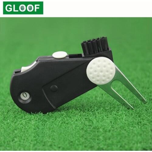 1Pcs 5-in-1 Golf Divot Tool Multifunctional Golf Green Fork Divot Repair Tool Switchblade Groove Cleaner