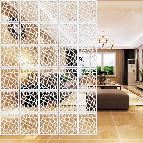 12 Piece European Wall Hanging Screen Modern Simple Living Room Divider Partition Folding Screen Curtain Home Decor 29x29cm