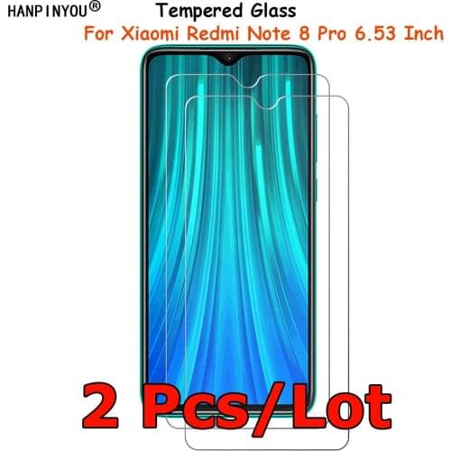 2 Pcs/Lot For Xiaomi Redmi Note 8 Note8 8Pro Pro Hard Tempered Glass Screen Protector Ultra Thin Protective Film Toughened Guard