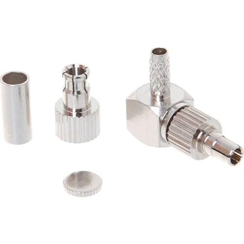 2 In 1 TS9/CRC9 Male Right Angle RF Connector Coaxial Adapter For RG174/178/316 LMR100 Drop Ship