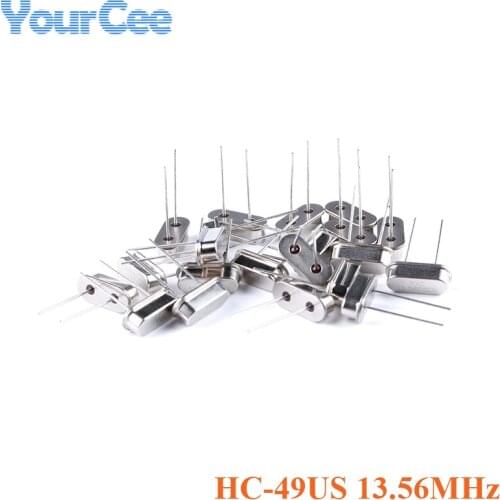 20pcs HC-49US 13.56MHz Passive Crystal Oscillators 13.56M ± 20PPM 20pF X49SD1356MSD2SC