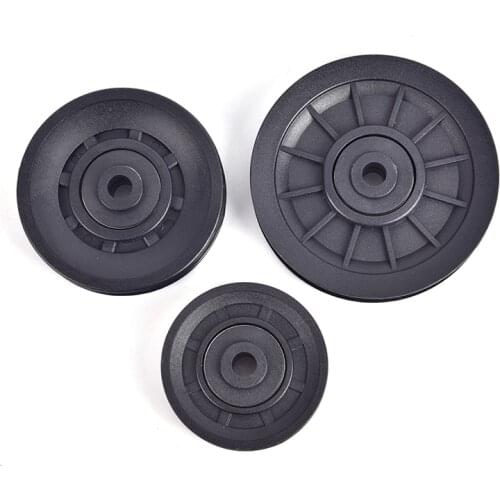 4Pcs 70mm/90mm/105mm Diameter Nylon Bearing Pulley Wheel Cable Gym Fitness Equipment Part Black Wearproof Universal Pulley