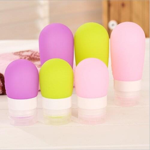 5/10Pcs Green Empty Silicone Travel Packing Press Bottle for Lotion Shampoo Bath Container Portable Bottle Soap Dispensers