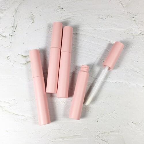 5pcs Pink 6 ML Empty Lip Gloss Tubes with Applicator Wand & Stopper - Bulk Lipgloss Supplies Wholesale Cosmetic