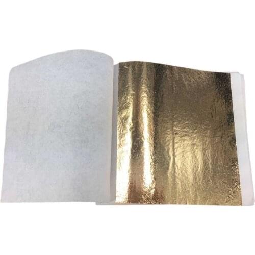 500 Sheets 8x8.5 CM Taiwan Champagne Gold Leaf for Gilding Furniture Walls Lines Ceiling Craft decoration Champagne Gold
