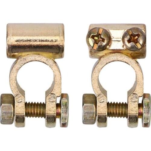 70% HOT SALES!!! 2Pcs Positive + Negative Car Vehicle Alloy Battery Terminal End Clamp Connector